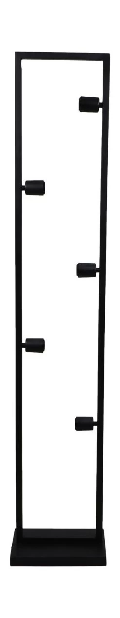 Vloerlamp Open Frame 5-lichts - Gepoedercoat Zwart - Metaal - 30x20x158 Cm