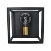Wandlamp - Zwart/goud - Metaal - 25x18x25 Cm