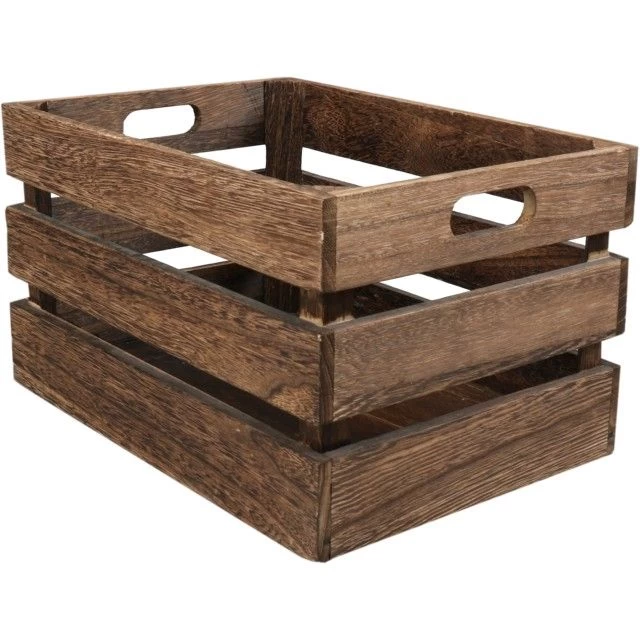 Houten Krat 31x22x18cm Bruin 3 Houten Krat 31x22x18cm Bruin
