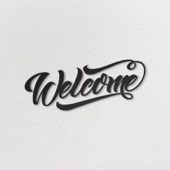 Welcome Industrieel Metalen Wanddecoratie