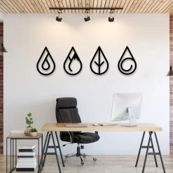 Vier Elementen Metalen Wanddecoratie -Woonmeubelwinkel e3a5d89bf6fb11c8dd76587ed480f8e6ee69369c932db00265f0953ab1019704