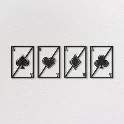 Four Of A Kind Industrieel Metalen Wanddecoratie