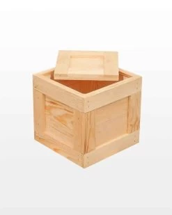 Fruitkist Kubus Met Deksel 25x25x25 Cm