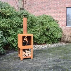 Terraskachel Met Houtopslag Roest -Woonmeubelwinkel ff298 40