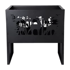 Rechthoekige Vuurkorf Met Herten