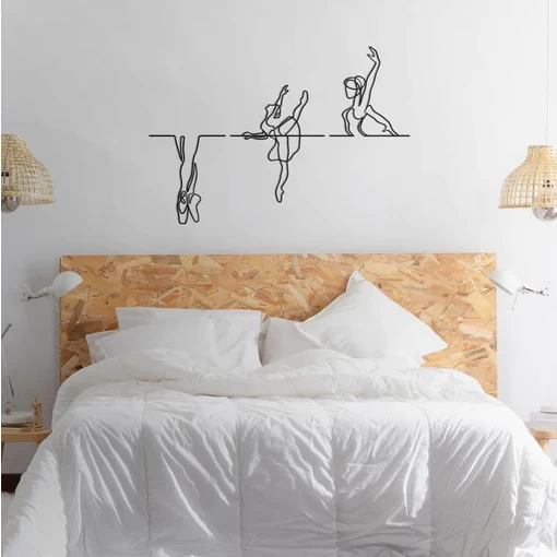 Metalen Wanddecoratie Ballerina 6 Metalen Wanddecoratie Ballerina - Afbeelding 4