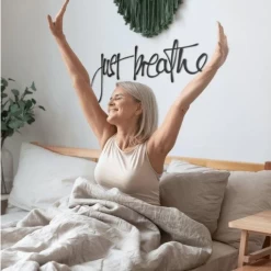 Metalen Wanddecoratie Just Breathe -Woonmeubelwinkel metalen wanddecoratie just breathe 2
