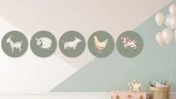 Muurcirkel Set: Boerderijdieren (set 1)