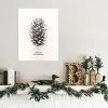 Dennenappel Kerstposter -Woonmeubelwinkel pinecone kerstposter sfeer