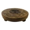Ronde Houten Kaarsenhouder D 15 X H 6 Cm -Woonmeubelwinkel round flat candleholder3022