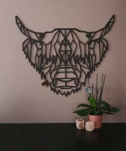 Geometrische Dieren Stier -Woonmeubelwinkel schotse hooglander