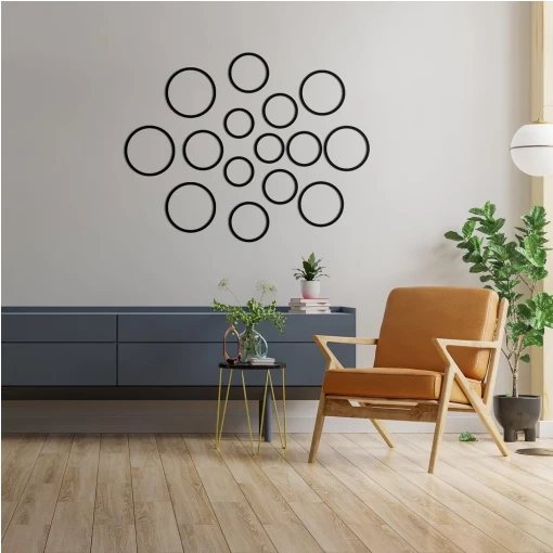 Metalen Wanddecoratie Cirkels 9 Metalen Wanddecoratie Cirkels - Afbeelding 7