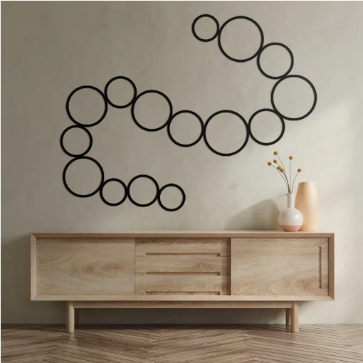 Metalen Wanddecoratie Cirkels 7 Metalen Wanddecoratie Cirkels - Afbeelding 5