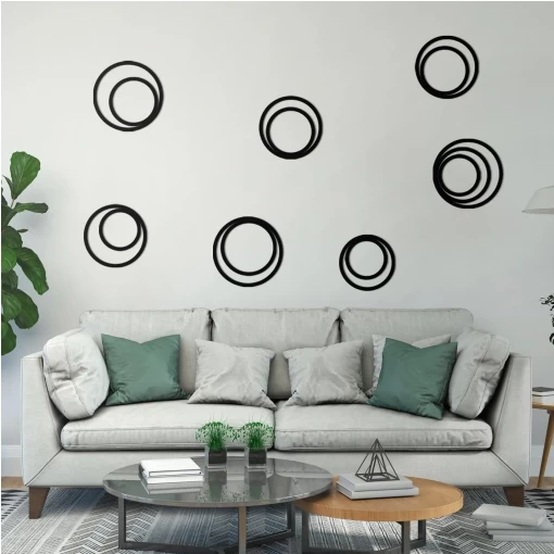 Metalen Wanddecoratie Cirkels 6 Metalen Wanddecoratie Cirkels - Afbeelding 4