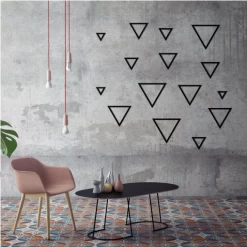 Metalen Wanddecoratie Driehoeken
